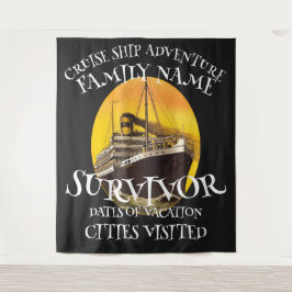 Tapiz Camiseta de fiesta de cumpleaños familiar 2024 Reu