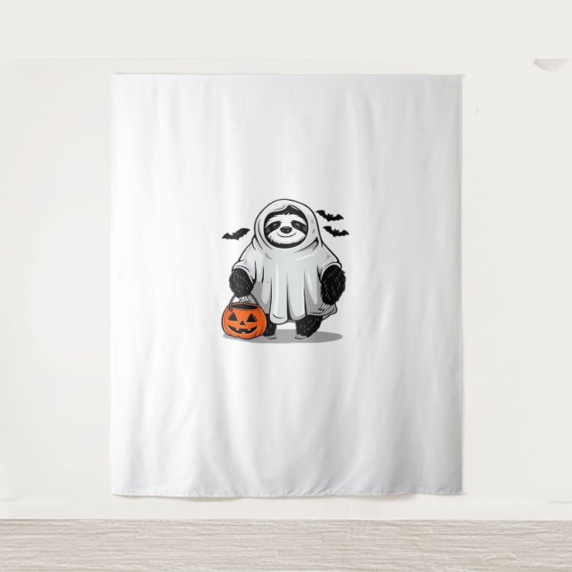 Tapiz Camiseta de Halloween eslota Adorable y Spooky D (Anverso)