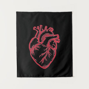 Tapiz Camiseta de San Valentín de Corazón Anatómico