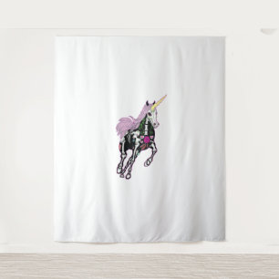 Tapiz Camiseta Día De La Muerte Unicornio Calavera De Az