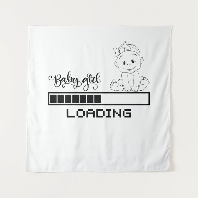 Tapiz Camiseta divertida madre bebé embarazada (Anverso)