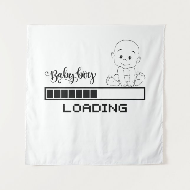 Tapiz Camiseta Divertida Niño Bebé Embarazo Madre, 1/2 (Anverso)