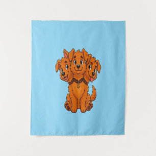 Tapiz Camiseta divertida para niños con perro de dibujos