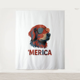 Tapiz Camiseta Golden Retriever 4 De Julio Merica