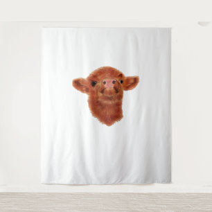 Tapiz Camiseta sobredimensionada de vaca Highland