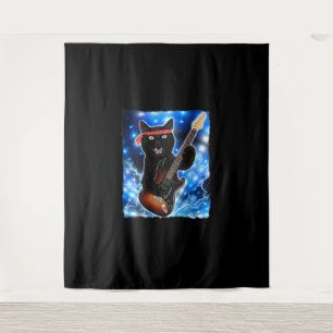 Tapiz Camisetas de rock de guitarra para gato camisetas 
