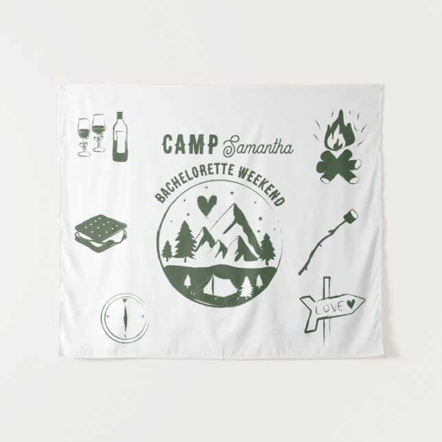 Tapiz Camp Bachelorette Party Camping Bach Weekend (Anverso (horizontal))