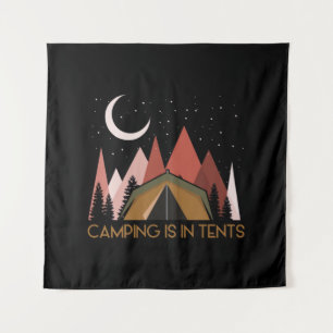 Tapiz Camping Está En Las Tiendas De Camping Gracioso