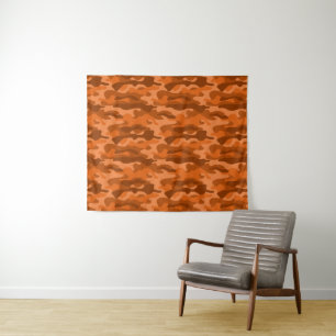 Tapiz Camuflaje monocromo naranja español