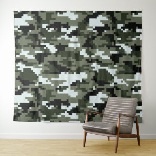 Tapiz Camuflaje Urbano Digital Pixel de 8 bits / Camo
