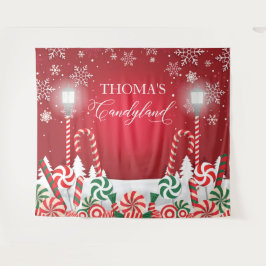 Tapiz Candyland holidays christmas banner backdrop