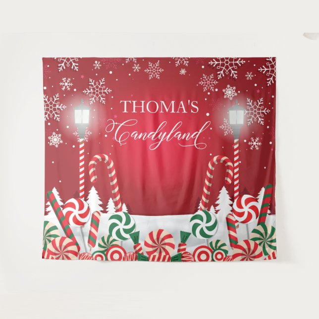 Tapiz Candyland holidays christmas banner backdrop  (Anverso (horizontal))