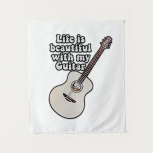 Tapiz cantos de guitarra positivos para guitarristas