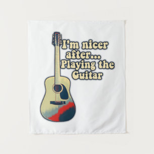 Tapiz cantos de guitarra positivos para los amantes de l