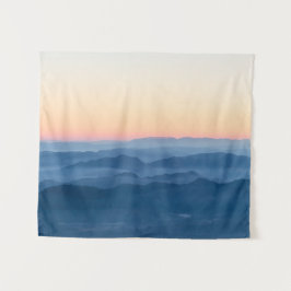 Tapiz capas de niebla mágica de la puesta de sol