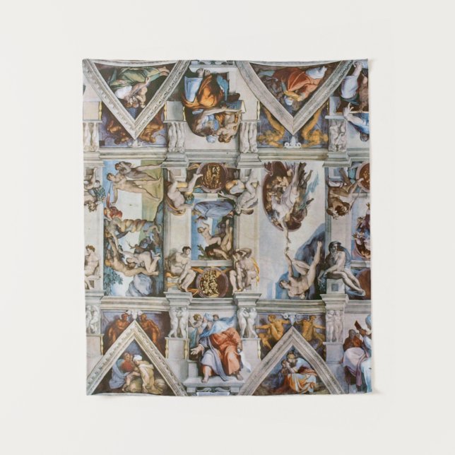 Tapiz Capilla Sixtina Techo Michelangelo (Anverso)