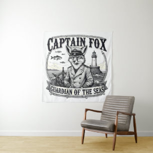 Tapiz Capitán Zorro Guardián de los Mares Diseño Náutico