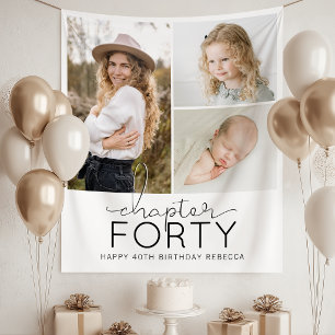 Tapiz Capítulo 40 Collage de Fotos Personalizadas Cumple