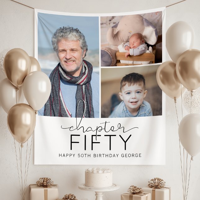Tapiz Capítulo 50 Collage de Fotos Personalizadas Cumple (Subido por el creador)
