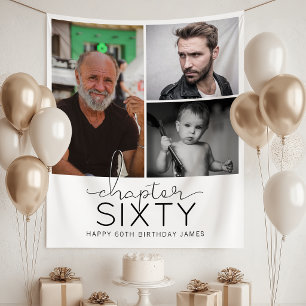 Tapiz Capítulo 60 Collage de Fotos Personalizadas Cumple