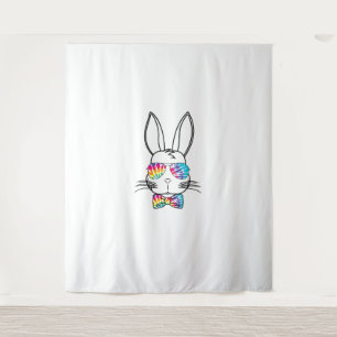 Tapiz Cara de conejito con gafas de sol de tinte y sabor