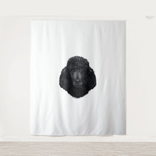 Tapiz Cara de perro caniche negro
