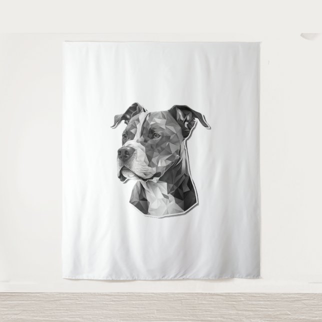 Tapiz Cara de perro de Pitbull (Anverso)