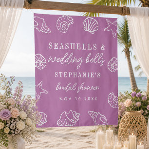 Tapiz Caracoles de mar Campanas de boda Rosa malva Fiest