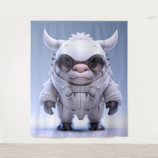 Tapiz Carácter Cute Horned (Anverso)