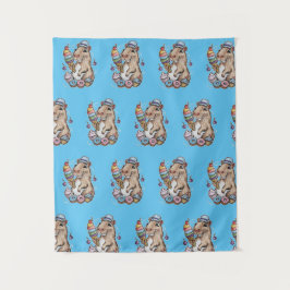 Tapiz caramelos de capibara donuts dulces de bizcocho