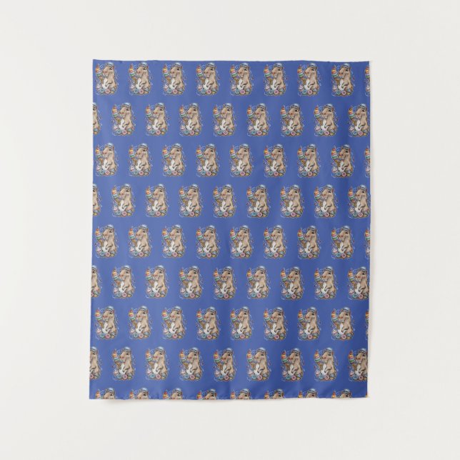 Tapiz caramelos de capibara donuts dulces de bizcocho (Anverso)