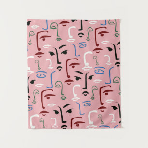 Tapiz Caras monocromas