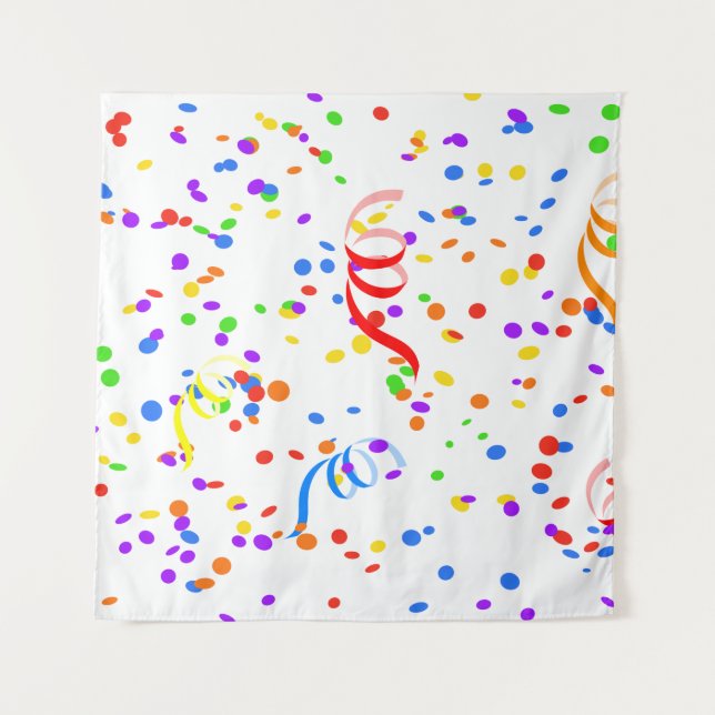 Tapiz Carnaval de fiesta de Confetti streamer (Anverso)