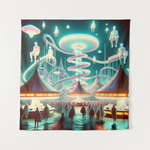 Tapiz Carnaval flotante surrealista de sueños