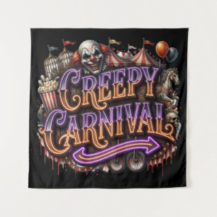 Tapiz Carnaval Vintage Neon Espeluznante Halloween