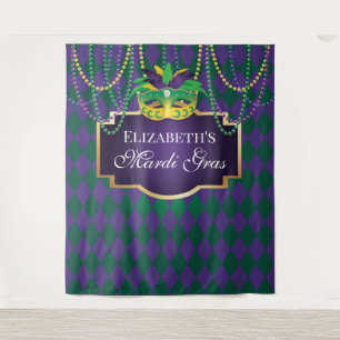 Tapiz Carnival Mardi Gras Backdrop banner party
