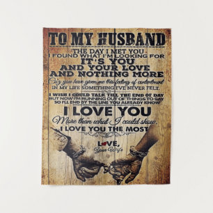 Tapiz Carta de la esposa a mi esposo Agradable regalo