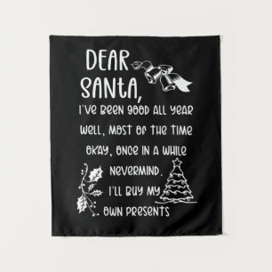 Tapiz Carta divertida a Santa Navidades regalos de Navid