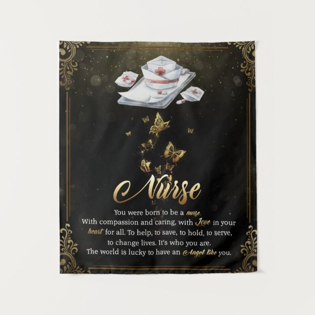 Tapiz Carta Personalizada a Mi Enfermera (Anverso)