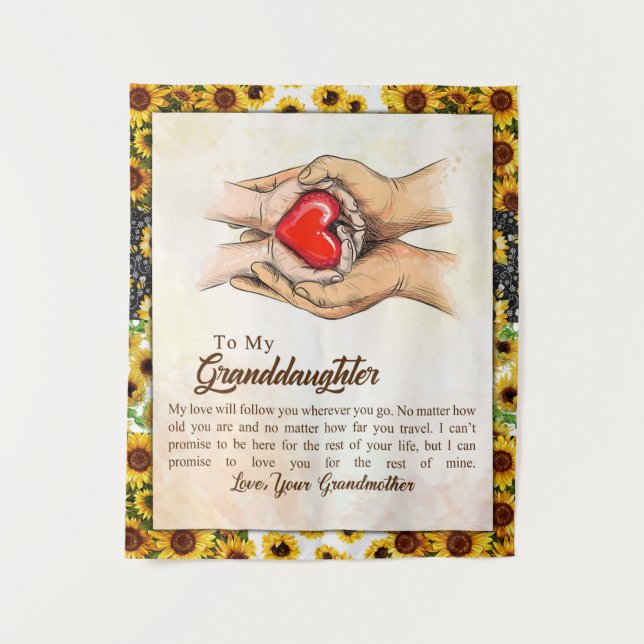 Tapiz Carta Personalizada A Mi Nieta (Anverso)