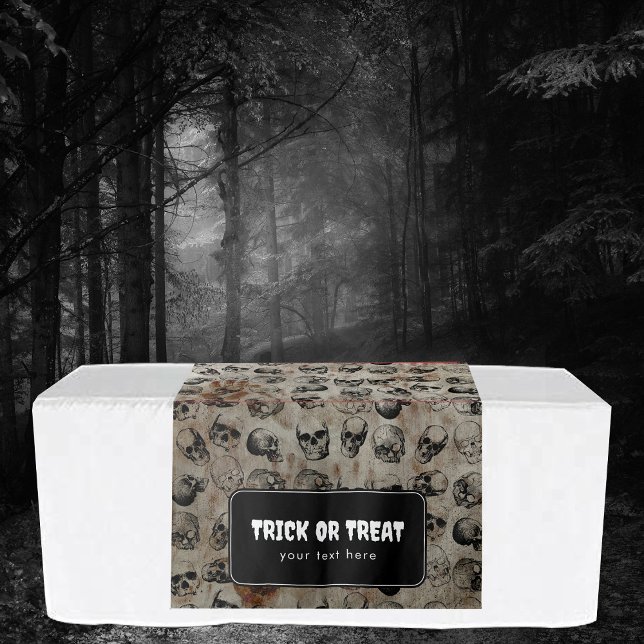 Tapiz Cartel colgante de la mesa de Halloween con trucos (Trick or Treat Halloween Table Hanging Banner Tapestry)