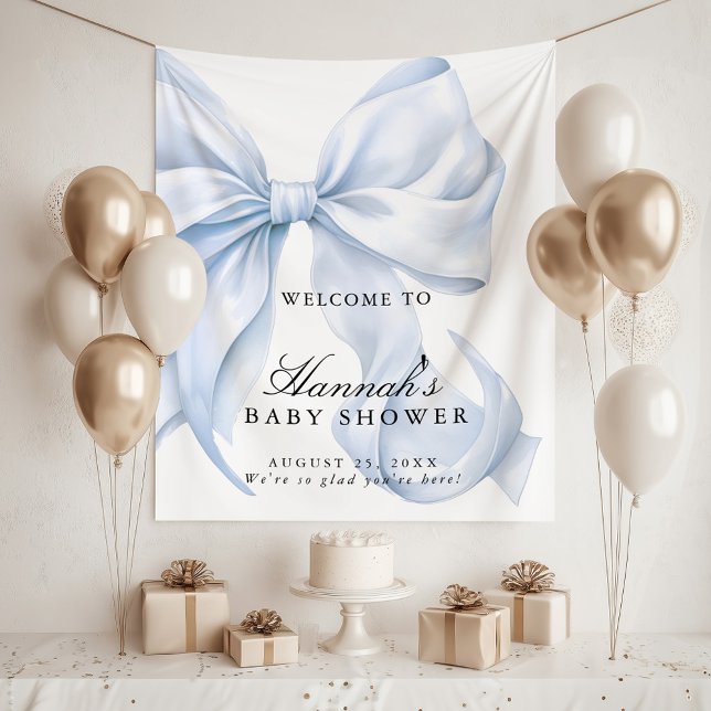 Tapiz Cartel de Bienvenida para Baby Shower del Niño con (Subido por el creador)