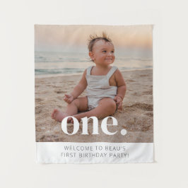 Tapiz Cartel de bienvenida para foto de cumpleaños númer