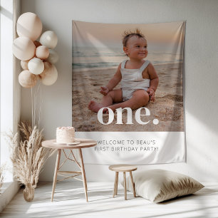 Tapiz Cartel de bienvenida para foto de cumpleaños númer