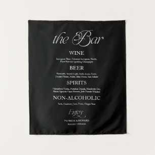 Tapiz Cartel de boda minimalista moderno "The Bar"