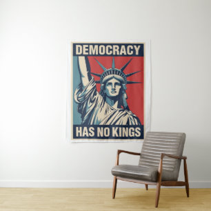 Tapiz Cartel de protesta de la democracia no tiene reyes