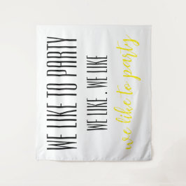 Tapiz Cartel de tapicería del partido de cumpleaños