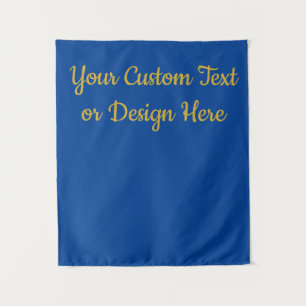 Tapiz Cartel personalizado azul y dorado para despedida