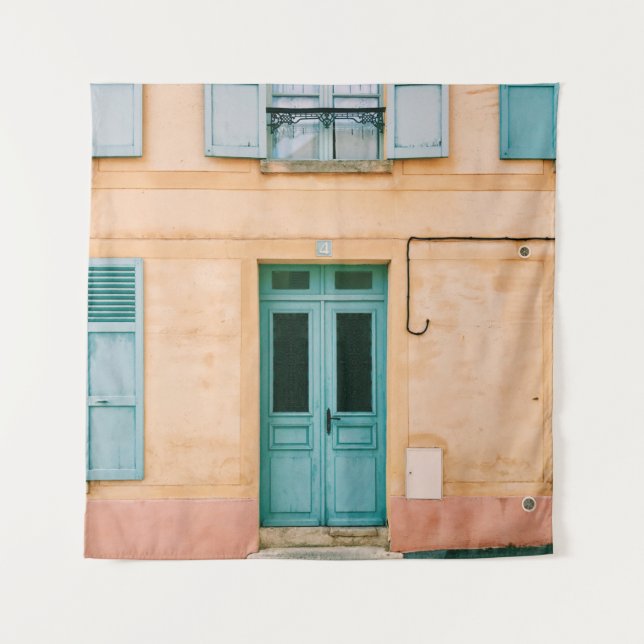 TAPIZ CASA CON VENTANA ABIERTA Y PUERTA CERRADA (Anverso)