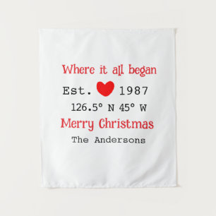 Tapiz Casa del lago. Fecha año personalizado coordina ro